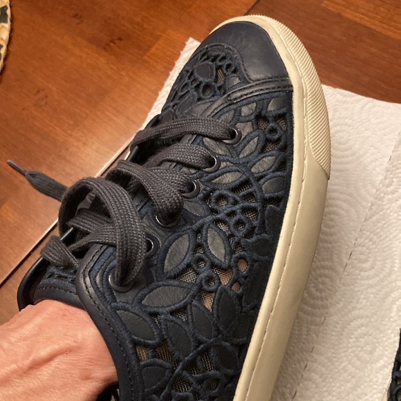 Tory Burch Navy Lace Sneakers - Picture 5 of 11